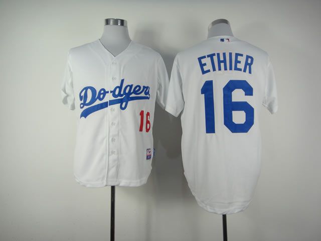 Men Los Angeles Dodgers #16 Ethier White MLB Jerseys->washington capitals->NHL Jersey